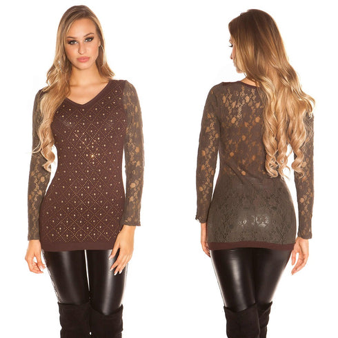 Long Sleeve Lace Jumper